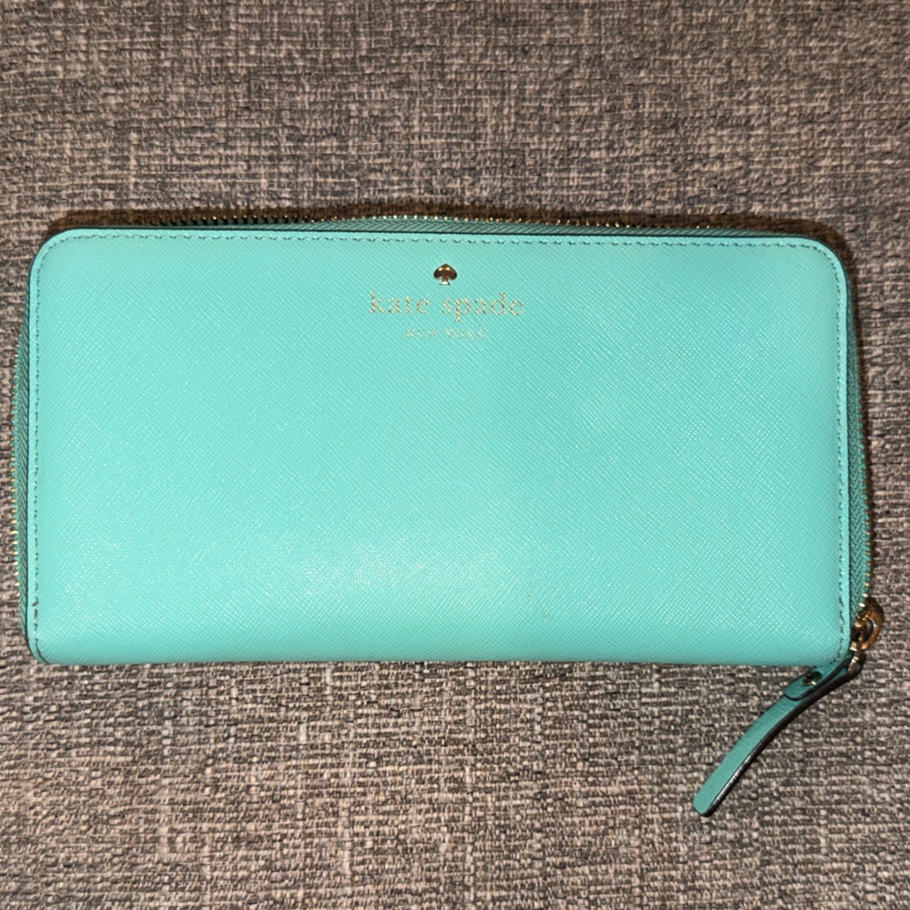 Kate Spade Turquoise Zip Wallet